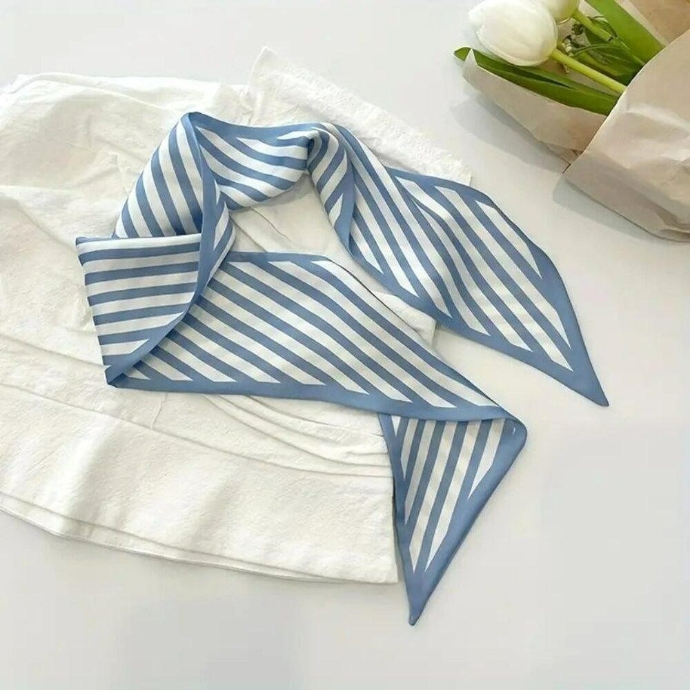 Soft Vintage Blue Chic Hair Ties & Headbands - (SKU #0337) - Picture 4 of 8